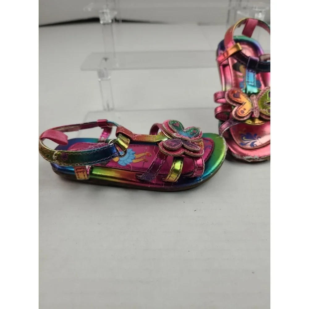 Vintage Dora The Explorer Toddler Girl Shoes Sandal Size‎ 7 Y2K Rainbow Strap - Picture 8 of 16